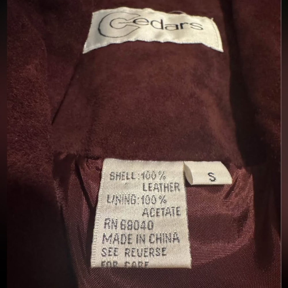 Burgundy Suede Blazer - Picture 2 of 2